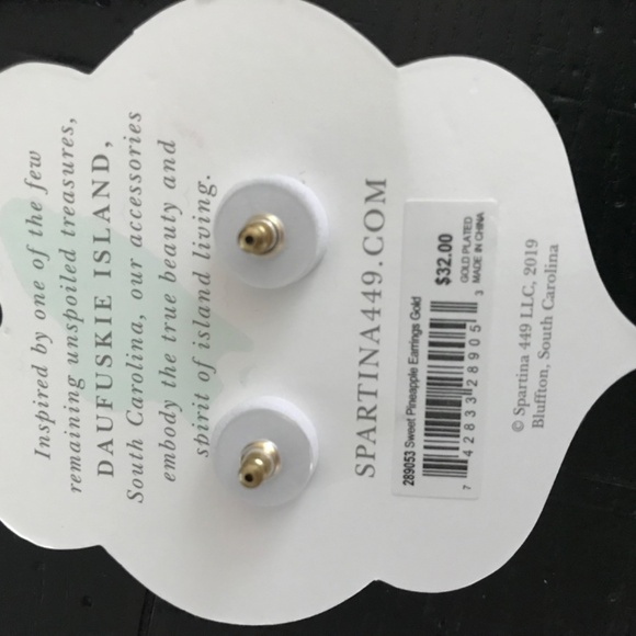 Spartina 449 Pineapple dangle earrings NWT - Picture 3 of 3